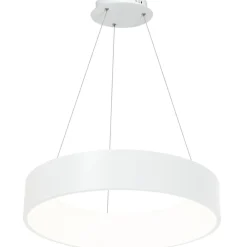 Best Sale Biała, ledowa lampa wisząca, regulowana wysokość ML6357 z serii OHIO | Kaja Oświ Żyrandole Nowoczesne