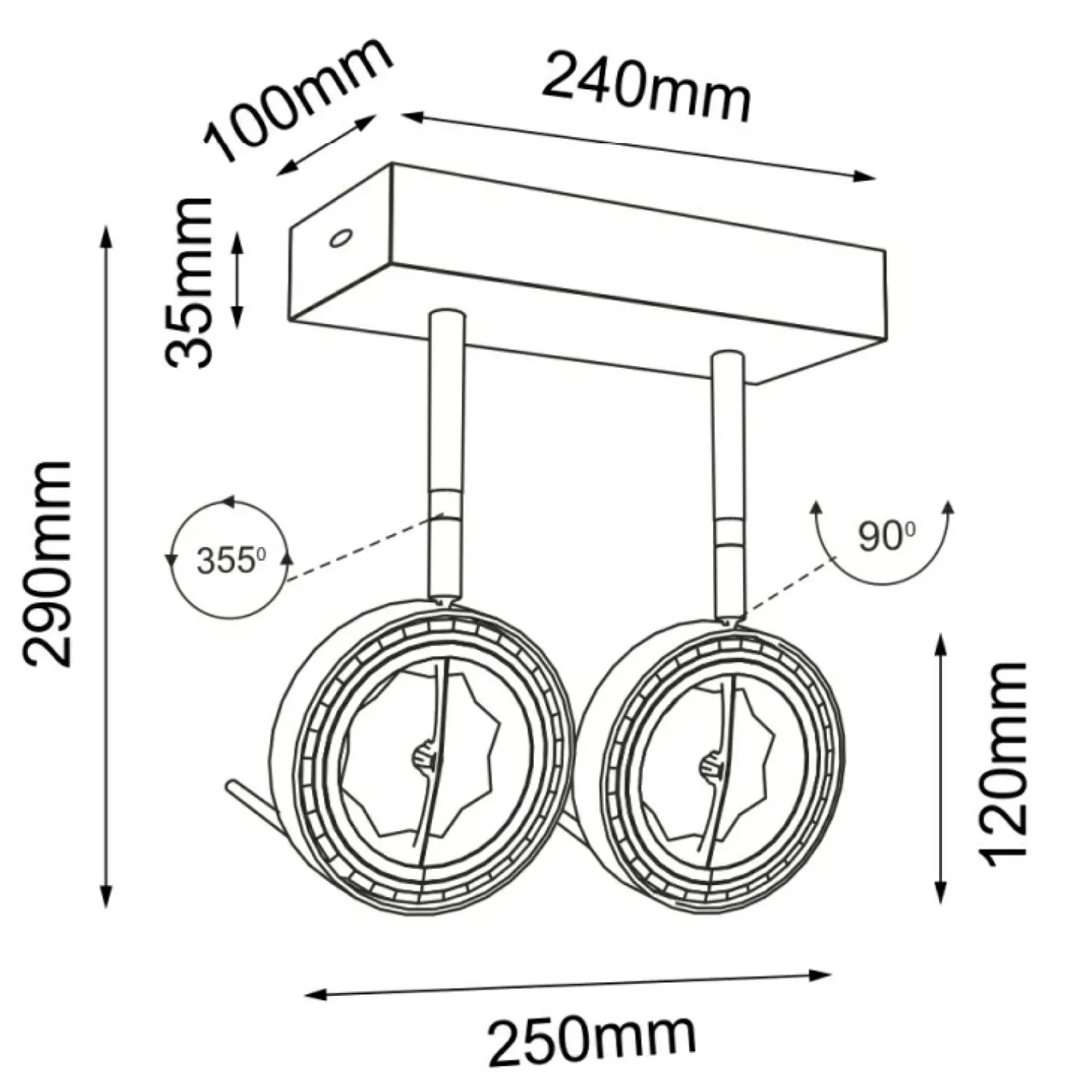 Best Sale Biała listwa sufitowa, regulowane reflektory ANT 7228 FUSSA | Kaja Żyrandole Nowoczesne