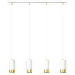 Clearance Biała listwa sufitowa z lampami wiszącymi 815/4 | Kaja Oświetlenie Żyrandole Nowoczesne