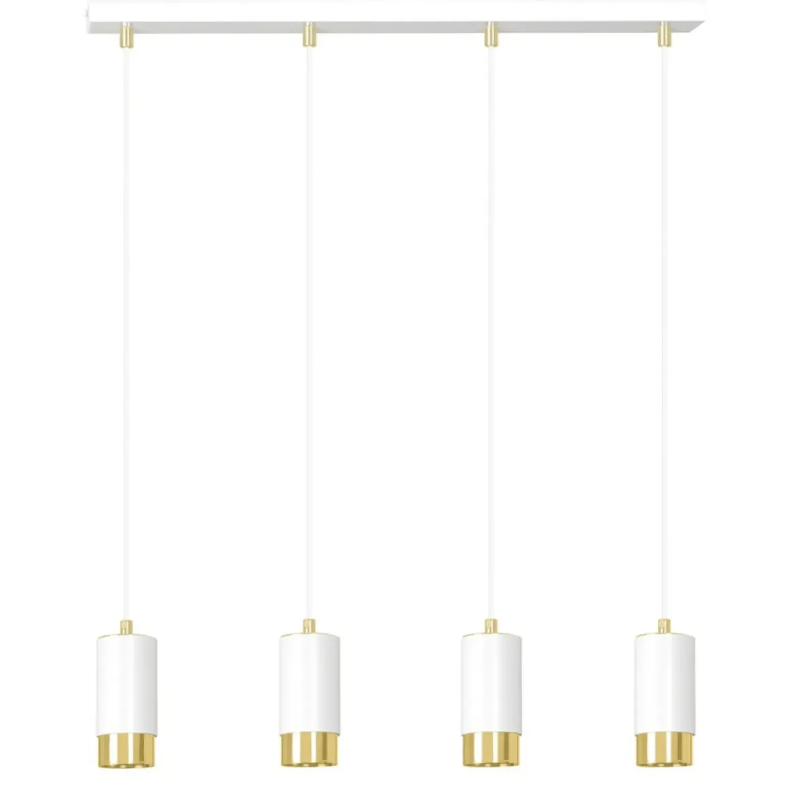 Clearance Biała listwa sufitowa z lampami wiszącymi 815/4 | Kaja Oświetlenie Żyrandole Nowoczesne