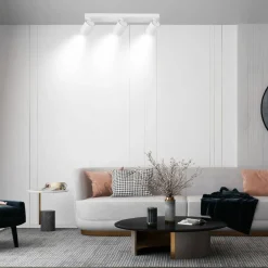 Store Biała listwa sufitowa z reflektorami LP-731/3W WH SNOW | Kaja Żyrandole Nowoczesne