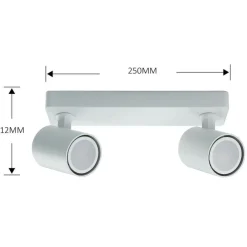 Cheap Biała listwa z reflektorami, tubami LP-731/2W WH SNOW | Kaja Żyrandole Nowoczesne