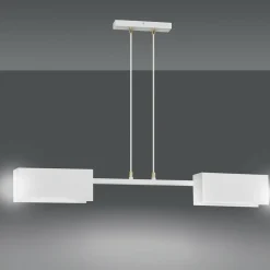 Best Biała, metalowa, dwustronna lampa wisząca 634/2 TOLOS | Kaja Żyrandole Nowoczesne