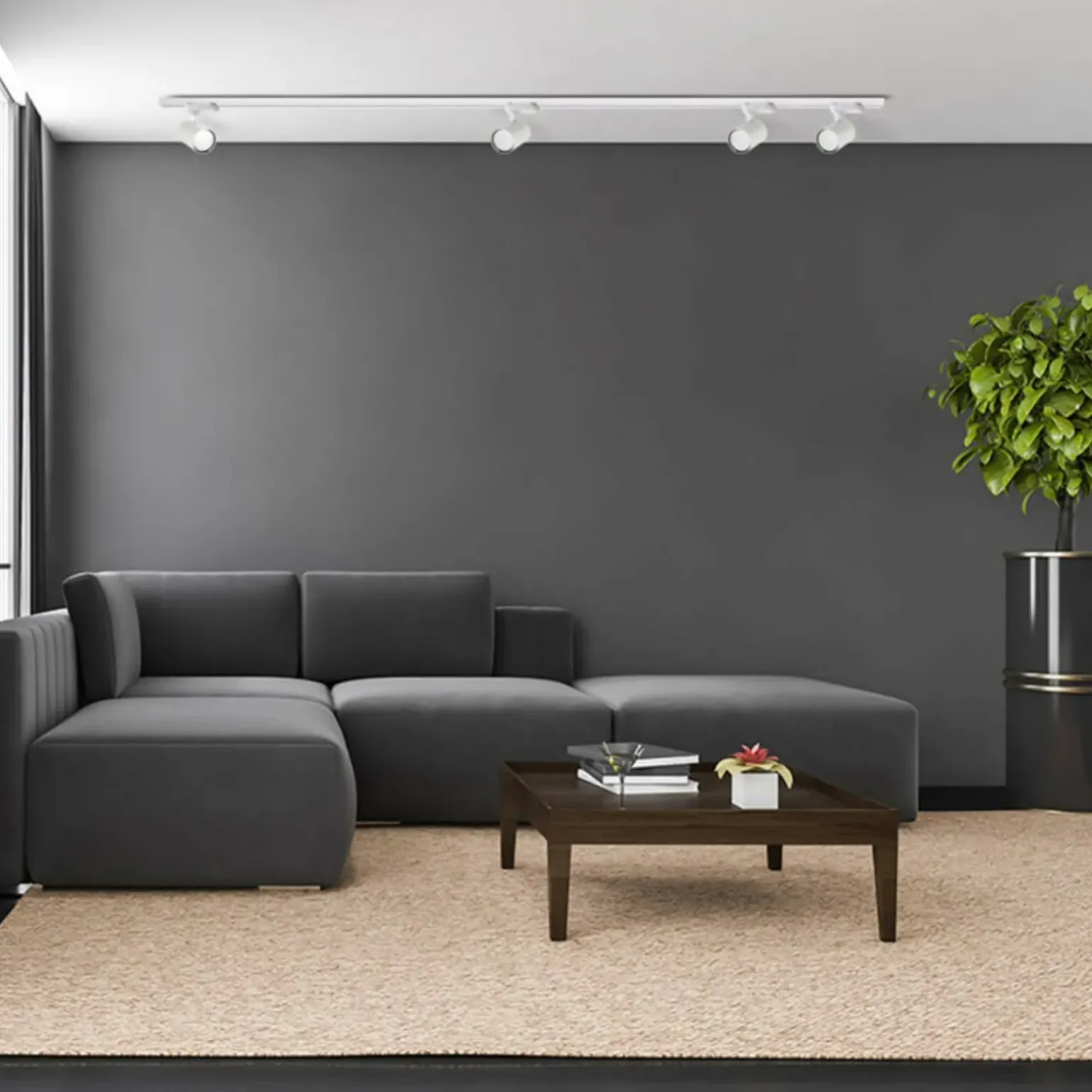 Sklep Kaja Biała 2-metrowa szyna natynkowa LP-737 WH SET 3F z serii SNOW SET