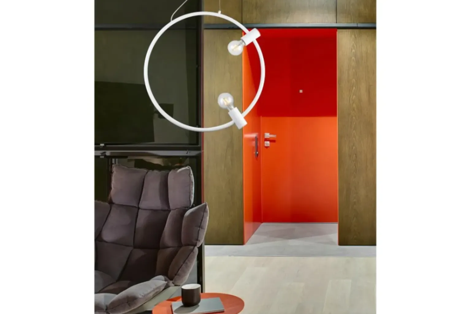 Best Sale Biała minimalistyczna lampa wisząca AZ3354 ORSOLA | Kaja Oświetlenie Żyrandole Nowoczesne