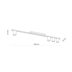 Fashion Biała, minimalistyczna lampa sufitowa do salonu TK 4571 z serii LOGAN Żyrandole Nowoczesne