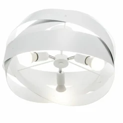 Clearance Biała, nowoczesna lampa sufitowa do salonu ZM 1115 z serii TORNADO Żyrandole Nowoczesne