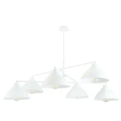 Store Biała, nowoczesna lampa wisząca do salonu 1212/6 z serii MAVERICK Żyrandole Nowoczesne
