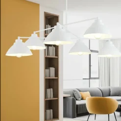 Store Biała, nowoczesna lampa wisząca do salonu 1212/6 z serii MAVERICK Żyrandole Nowoczesne