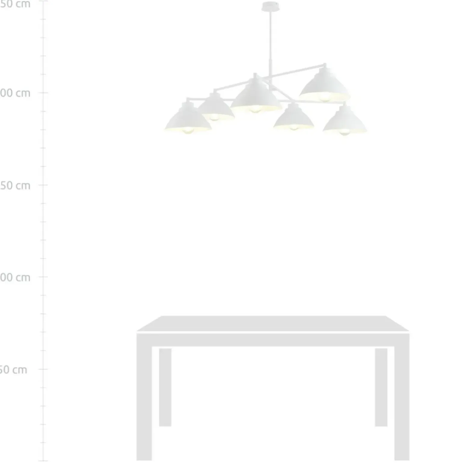 Store Biała, nowoczesna lampa wisząca do salonu 1212/6 z serii MAVERICK Żyrandole Nowoczesne