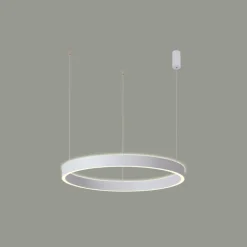 Best Biała obręcz ⌀60 PND-56215D-060RPP-WH-3KS4K-TRDIMM BRASCO UP DOWN | Kaja Żyrandole Nowoczesne