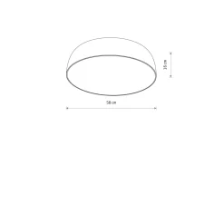Sklep Kaja Biała, okrągła lampa sufitowa ⌀58cm 7xE27 8017 SATELLITE | Kaja
