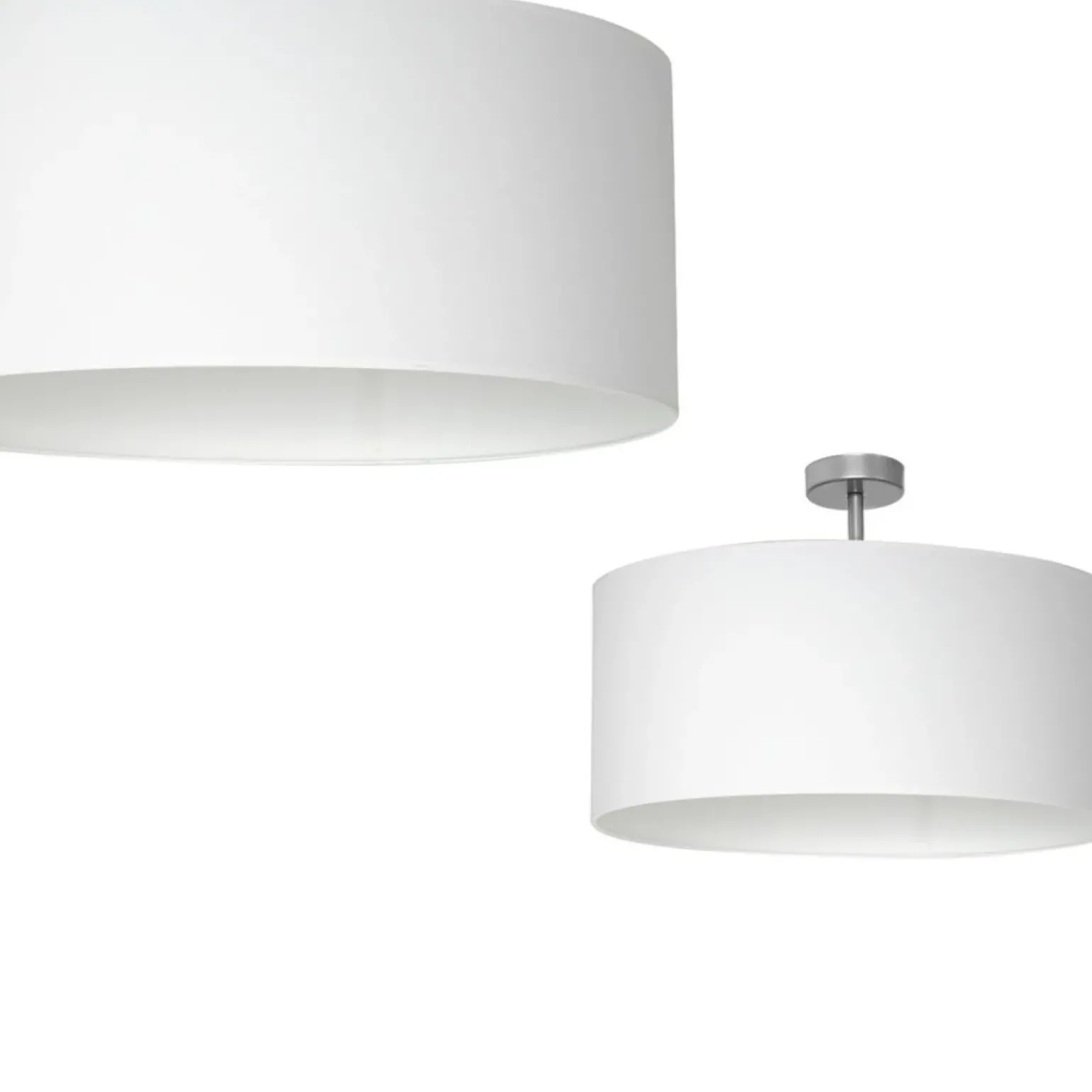 Best Biała, okrągła lampa sufitowa do sypialni ML6373 CASINO | Kaja Żyrandole Nowoczesne