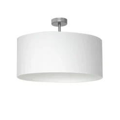 Best Biała, okrągła lampa sufitowa do sypialni ML6373 CASINO | Kaja Żyrandole Nowoczesne