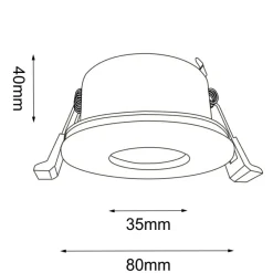 Sklep Kaja Biała, okrągła lampa wpustowa, gwint GU10 ANT 3027 CHITO | Kaja