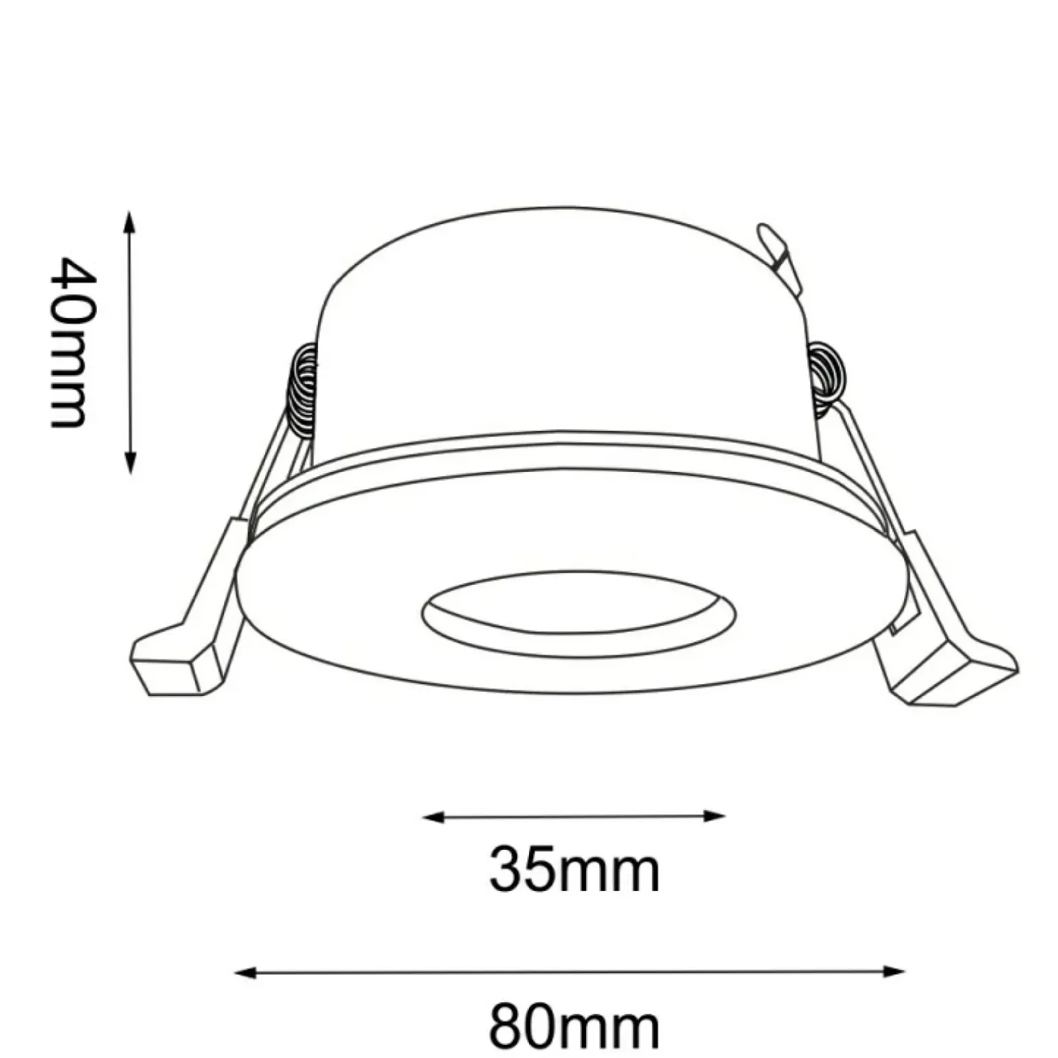Sklep Kaja Biała, okrągła lampa wpustowa, gwint GU10 ANT 3027 CHITO | Kaja