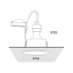 Sklep Kaja Biała oprawa podtynkowa do każdego wnętrza 8366 | Kaja Oświetlenie