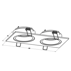 Sklep Kaja Biała oprawa podtynkowa z ruchomymi oczkami 20068-WH-N z serii CHUCK