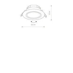 Sklep Kaja Biała oprawa podtynkowa ze zintegrowanym LED-em 8988 | Kaja