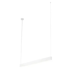 Best Biała, pozioma listwa LED na zwisach TK 18079 LUXE WHITE | Kaja Żyrandole Nowoczesne