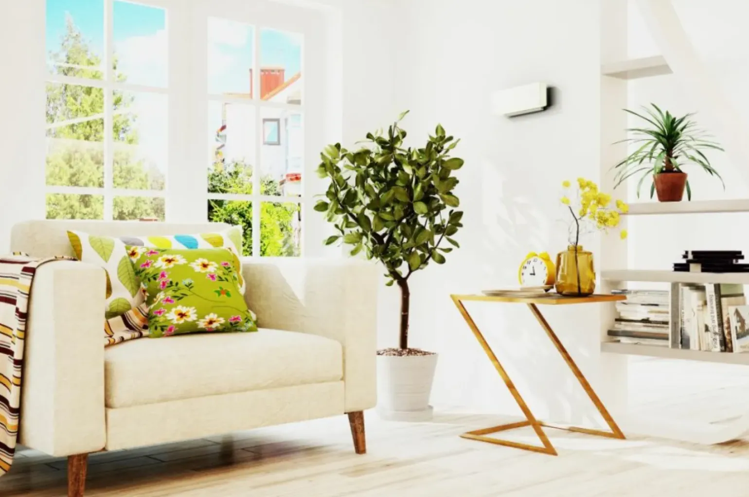 Sklep Kaja Biała, prosta, ledowa lampa ścienna 21-25814 z serii LANDER | Kaja