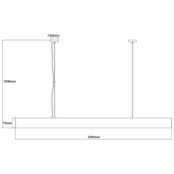 Sale Biała, szeroka lampa LED 120cm LP-1201/1P L WH SMART MIRA L | Kaja Żyrandole Nowoczesne