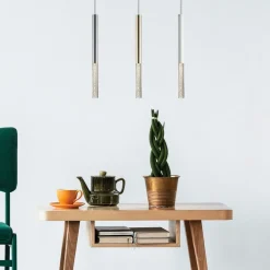 Clearance Biała, wąska ledowa lampa wisząca P0461-01E-S8S8 ONE | Kaja Żyrandole Nowoczesne