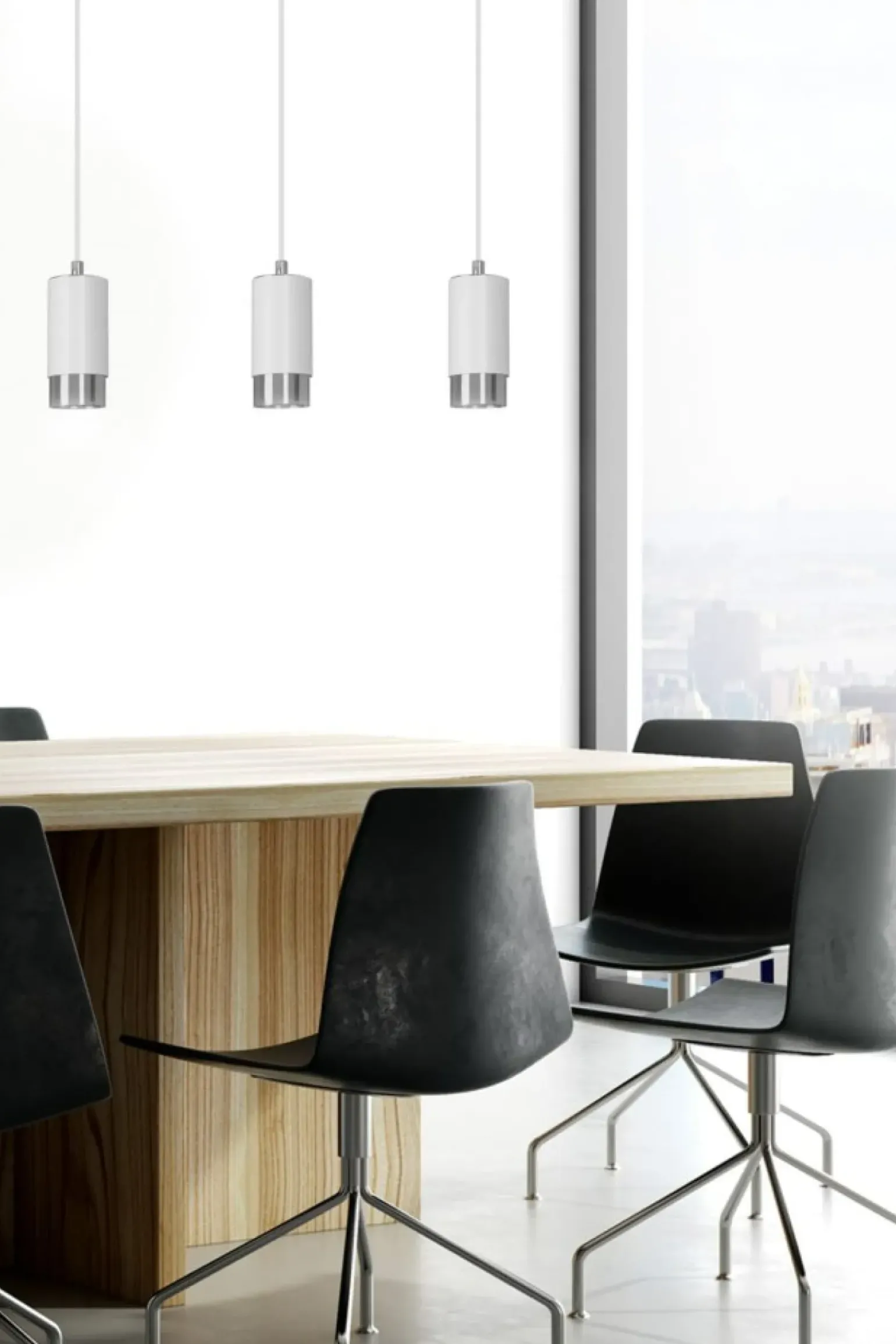 Online Białe lampy wiszące ze srebrnymi elementami 814/3 | Kaja Oświetlenie Żyrandole Nowoczesne