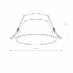 Sklep Kaja Białe oczko podtynkowe, gwint GX53 ⌀14,5cm 10844 UNO | Kaja