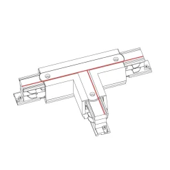 Sklep Kaja Białe złącze typu T do szynoprzewodów 8236 z | Kaja Oświetlenie
