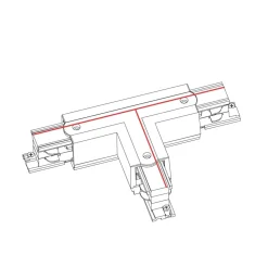 Sklep Kaja Białe złącze typu T do szynoprzewodów 8243 | Kaja Oświetlenie