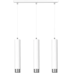 New Biało srebrna lampa wisząca z trzema gwintami 641/3 | Kaja Oświetlenie Żyrandole Nowoczesne