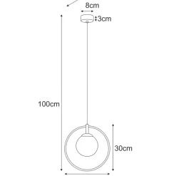 Best Sale Biało-bursztynowa lampa wisząca do sypialni K-5309 z serii ALMA Żyrandole Nowoczesne