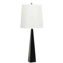 Sklep Kaja Biało-czarna lampa stołowa do salonu ASCENT-TL-BLK-W z serii ASCENT