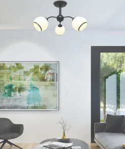 Sklep Kaja Biało-czarny kinkiet z kulistymi kloszami 33-26569 z serii MARINEN | Kaja Oświet