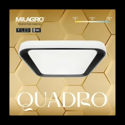 Sklep Kaja Biało-czarny plafon do korytarza, wbudowany LED ML7932 z serii QUADRO | Kaja Ośw