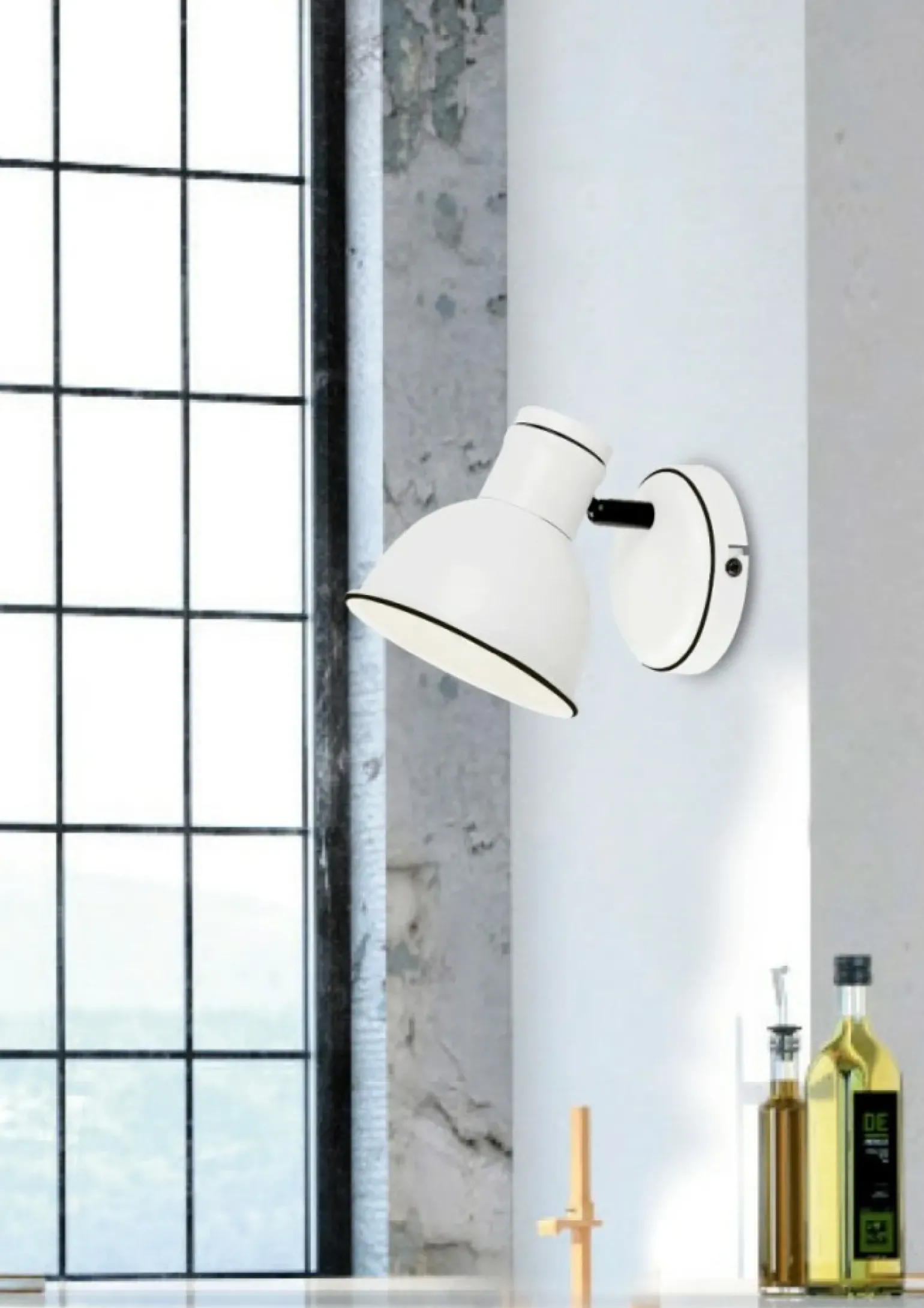 Sklep Kaja Biało-czarny reflektorek ścienny 91-72115 ZUMBA | Kaja Oświetlenie