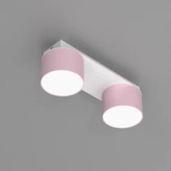 Flash Sale Biało-różowa lampa sufitowa do pokoju dziecka MLP7554 z serii DIXIE | Kaja Oświe Żyrandole Nowoczesne