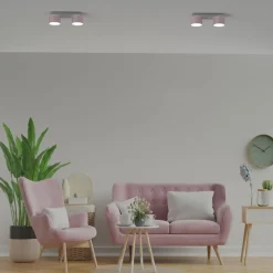 Flash Sale Biało-różowa lampa sufitowa do pokoju dziecka MLP7554 z serii DIXIE | Kaja Oświe Żyrandole Nowoczesne