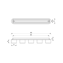Outlet Biało-różowa lampa sufitowa, na pięć żarówek MLP7557 z serii DIXIE | Kaja Oświet Żyrandole Nowoczesne
