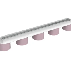 Outlet Biało-różowa lampa sufitowa, na pięć żarówek MLP7557 z serii DIXIE | Kaja Oświet Żyrandole Nowoczesne