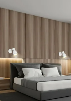 Sklep Kaja Biało-srebrny kinkiet, ruchoma głowica 91-63366 FIDO | Kaja