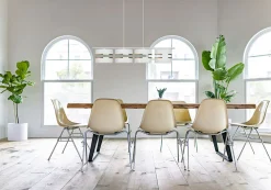 Sklep Kaja Biało-złota lampa wisząca, cztery abażury K-5213 z serii VICTORIA