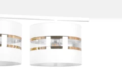 Sklep Kaja Biało-złota lampa wisząca, cztery abażury K-5213 z serii VICTORIA