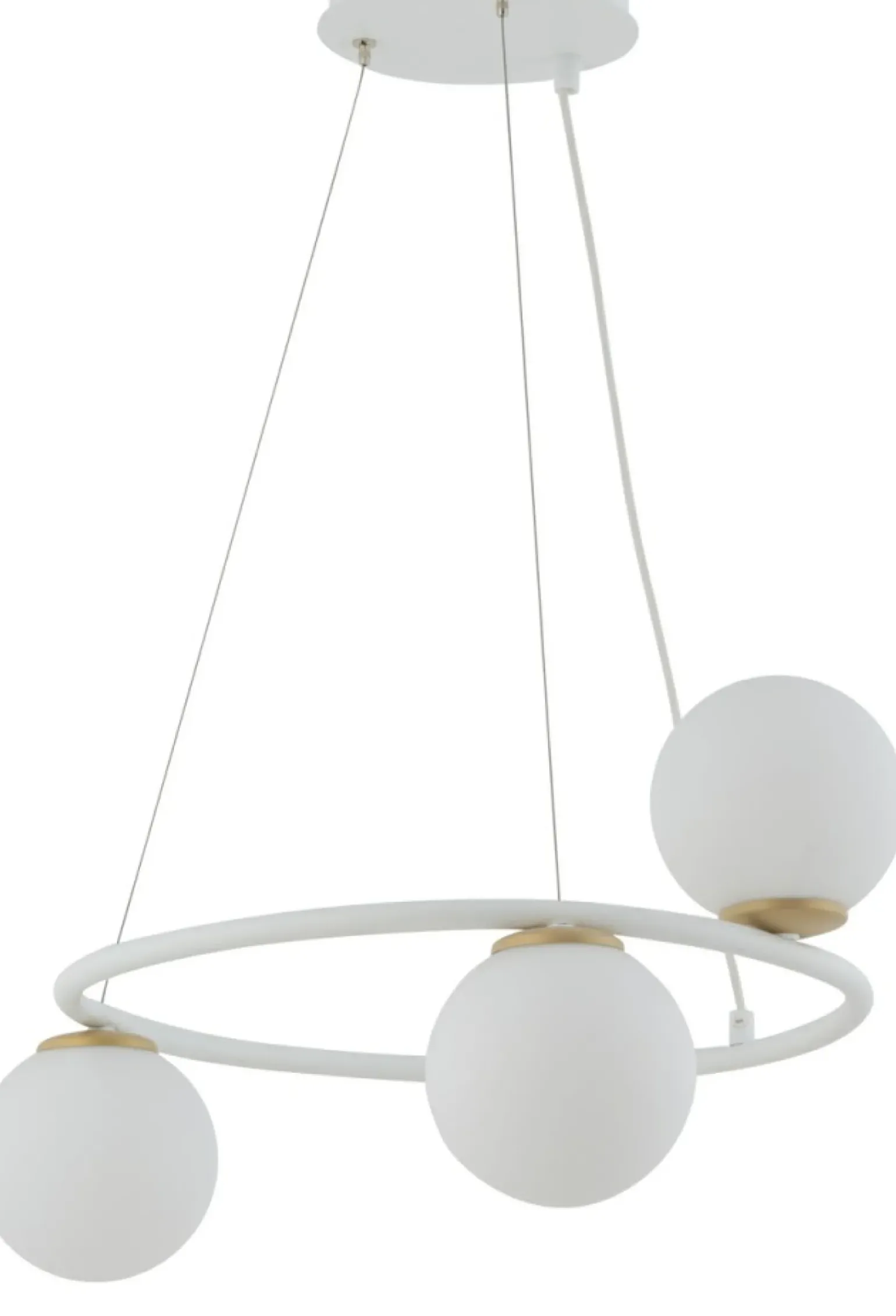 Best Biało-złota lampa wisząca do stylowej sypialni SIG 33384 GAMA KOŁO Żyrandole Nowoczesne