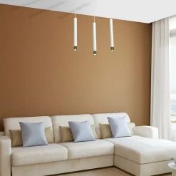 Store Biało-złota lampa wisząca nad stół w jadalni MLP6236 z serii DANI | Kaja Oświetl Żyrandole Nowoczesne