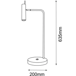 Sklep Kaja Biało-złota lampka na biurko, prosta forma ANT 8907 AMOS | Kaja