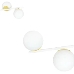 Clearance Biało-złota, nowoczesna lampa do kuchni 1023/4 FLOKI | Kaja Żyrandole Nowoczesne