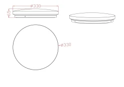 Sklep Kaja Biało-złoty plafon LED barwa neutralna LP-335/1C S 4GD – BABILON