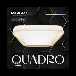 Sklep Kaja Biało-złoty plafon, zmienna barwa światła ML7933 z serii QUADRO | Kaja Oświetlen